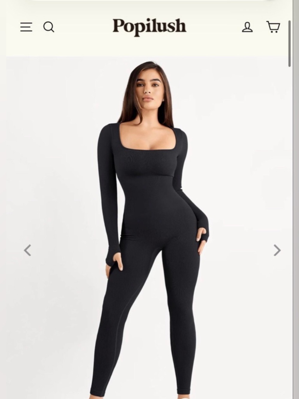 POPILUSH NWT SZ L seamless thumb hole jumpsuit